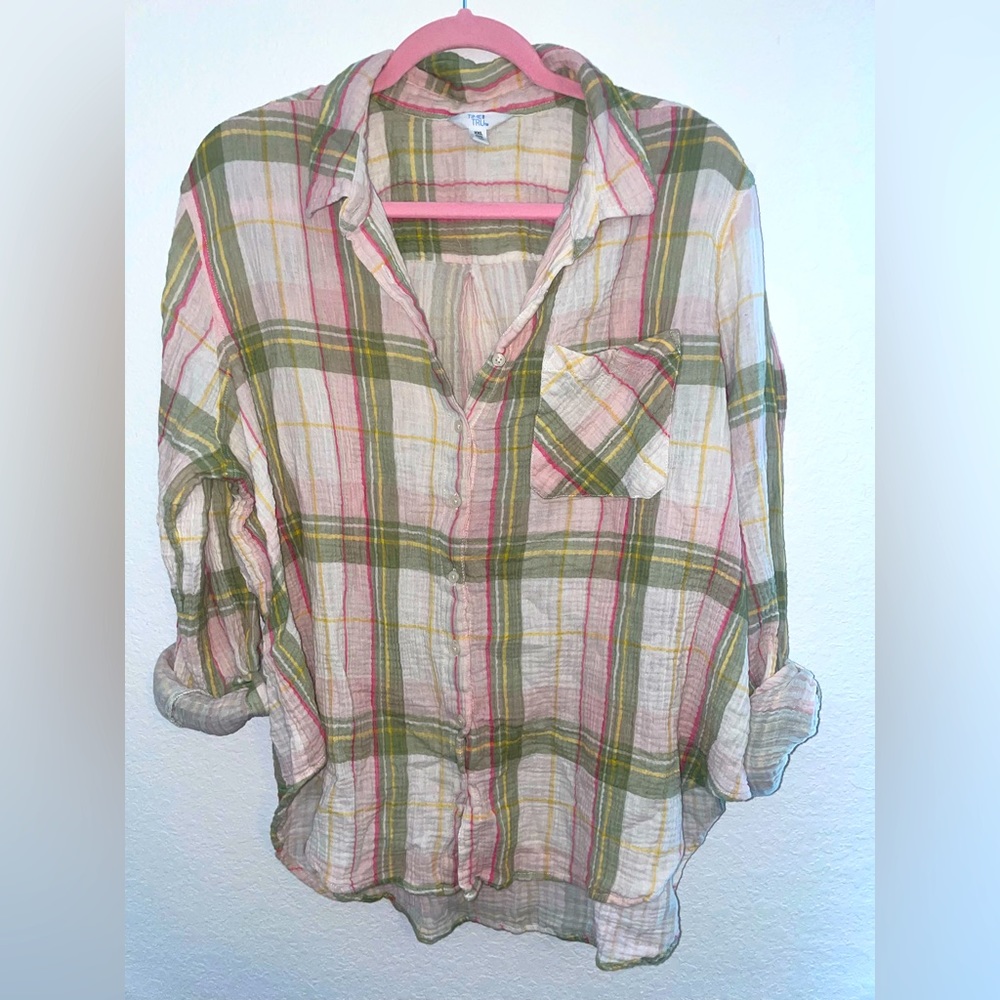Time True Tunic button down shirt size XXL